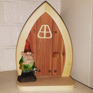 wooden gnome door hand crafted