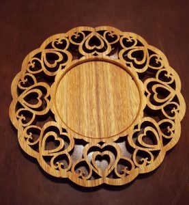 wooden heart candleholder handmade crafts